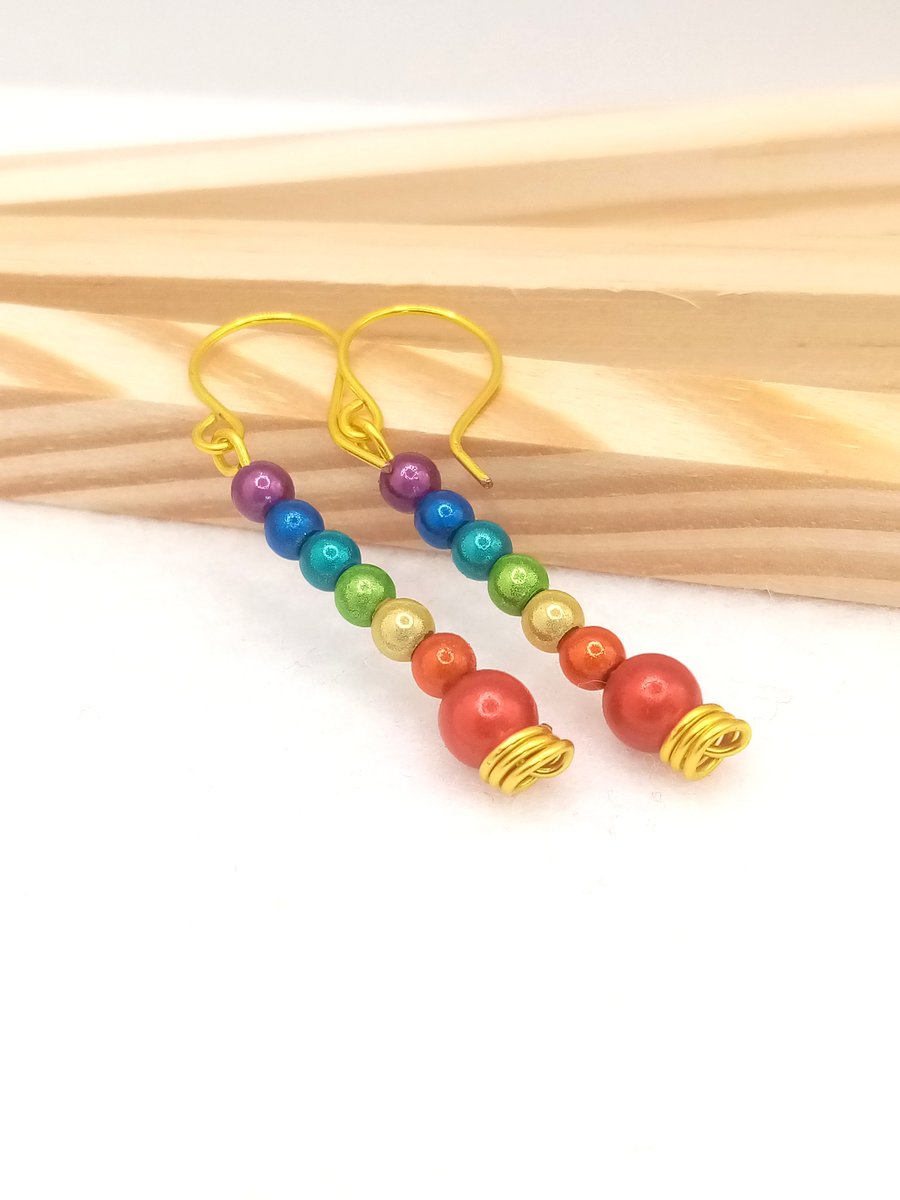 Miracle Bead Chakra Earrings, Secret Santa, Stocking Filler, Free Postage