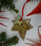 Ceramic leaf hanging decoration, ivy leaf