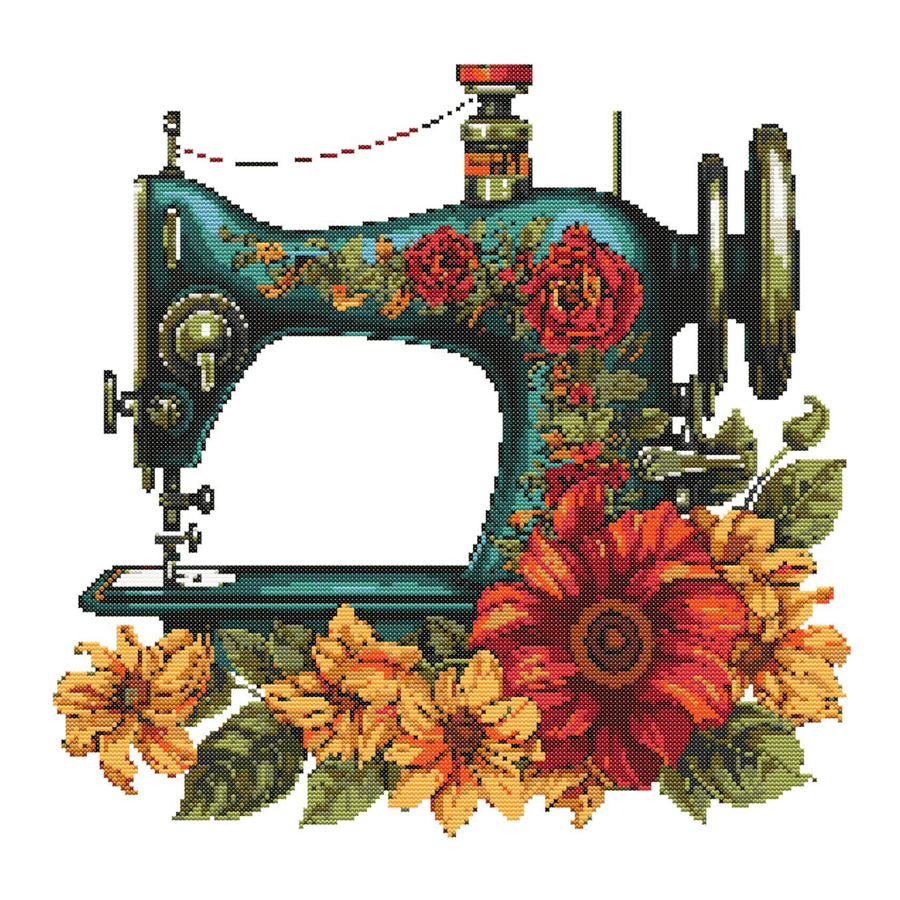 VINTAGE SEWING MACHINE - Cross Stitch Pattern - Cross Stitch Chart