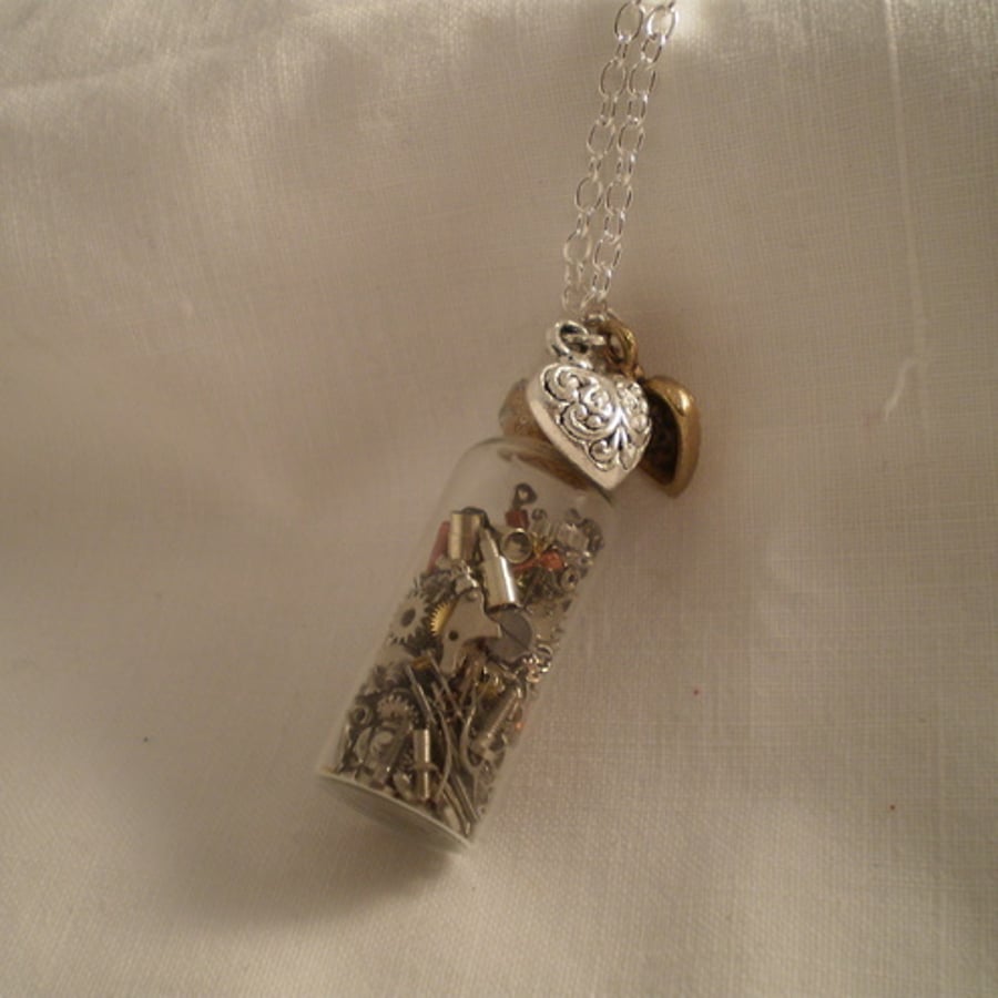 Steampunk Love You For All Time Necklace