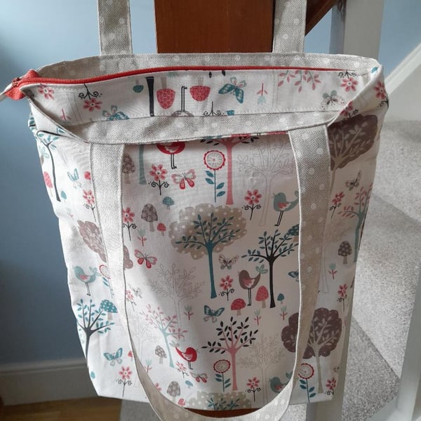 Cotton Tote Bag Spring Fabric