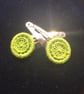 Dorset Button Hair Clips, Pair, Bright Green - Image 4