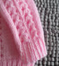 14" Patterned Round Neck Cardigan (BabyPink) - Image 3
