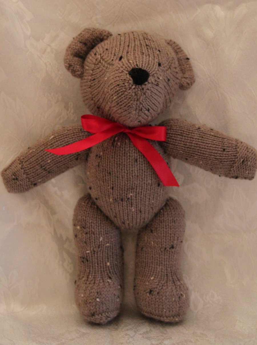 Hand Knitted 100% Alpaca Medium Bear