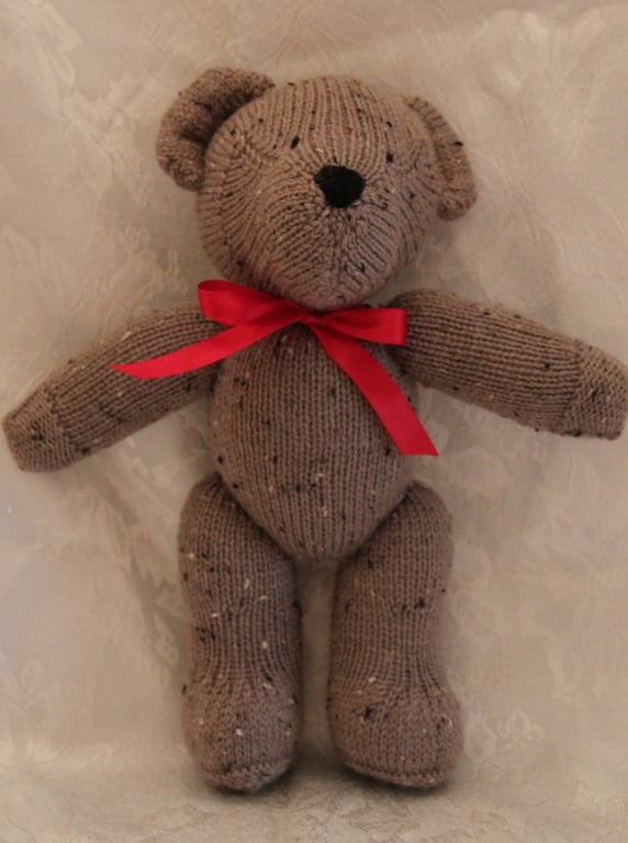 Hand Knitted 100% Alpaca Medium Bear