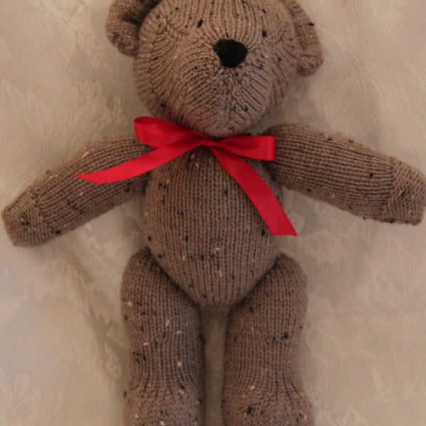 Hand Knitted 100% Alpaca Medium Bear