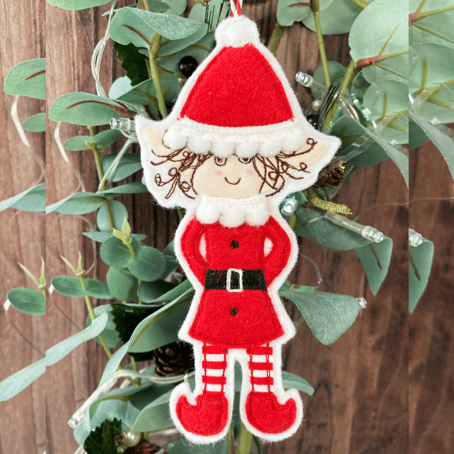Mrs Claus Handmade Christmas Tree Decoration