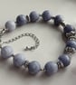 Handmade Agate Beaded Bracelet, Adjustable Handmade Gemstone Jewellery - Image 3