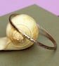Sterling Silver Hand Crafted Bangle - Textured Finish - Extra Small Fit - Image 2