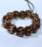 Handmade brown and beige lamp work glass beads - Image 6