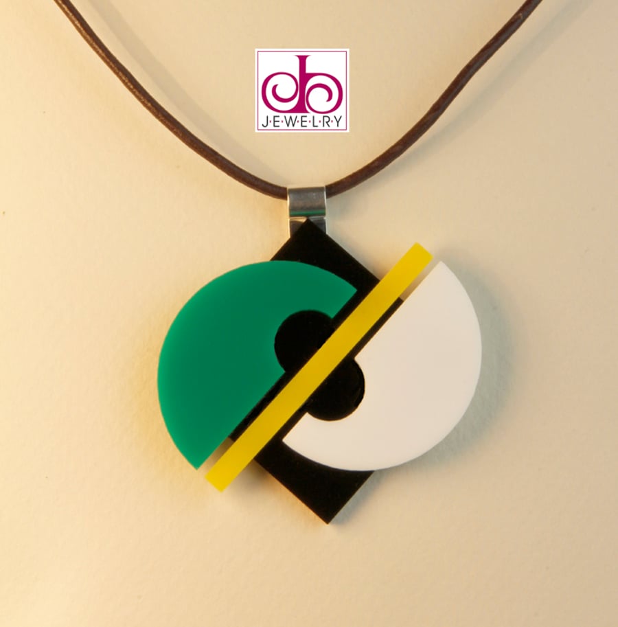 RETRO 1930's ACRYLIC NECKLACE - DESIGN 0005