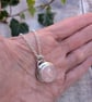 Sterling Silver Rose Quartz Statement Gemstone Necklace - JBJ2080 - Image 2
