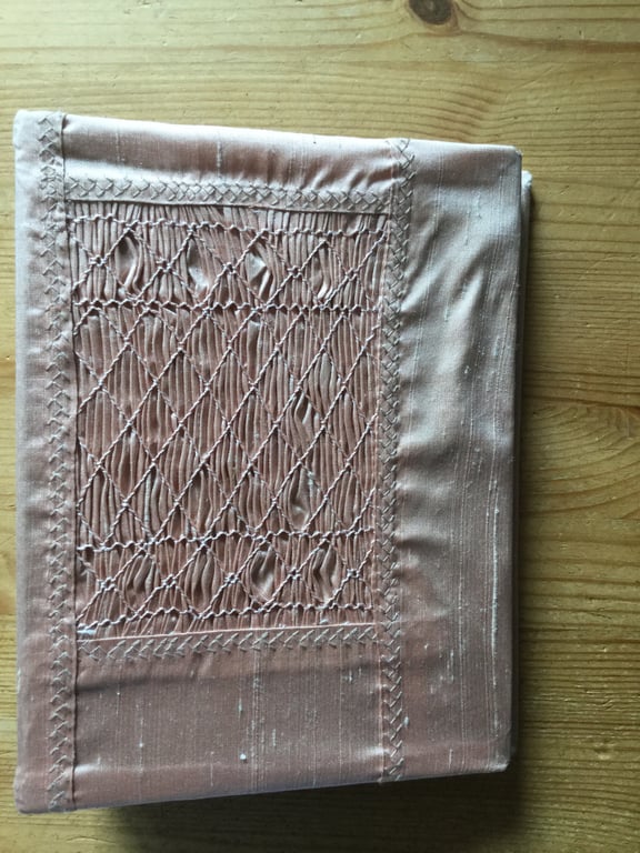 Hand Smocked Silk Photograph Album, Pale Pink Colour