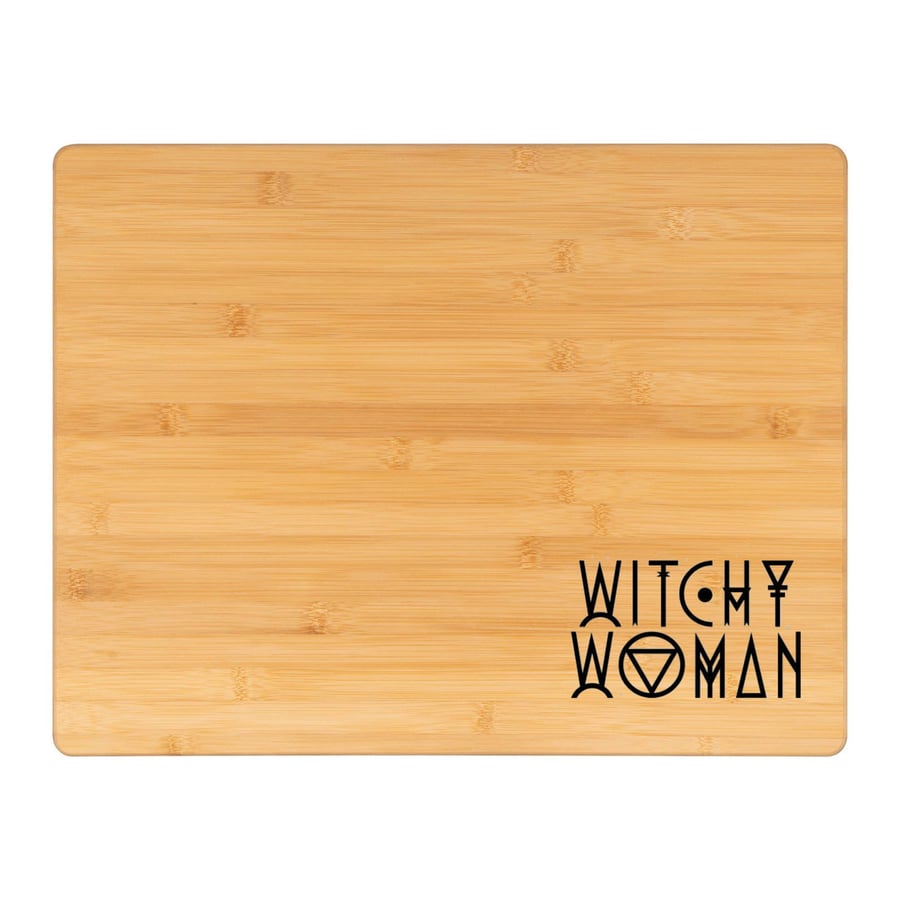 Witchy Woman Wicca Wiccan Kitchen Accessories Alternative Wooden Chopping Board