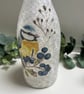 Decoupage Upcycled Glass Bottle Light - Blue Tit, Home Decor, Nature Inspired - Image 8