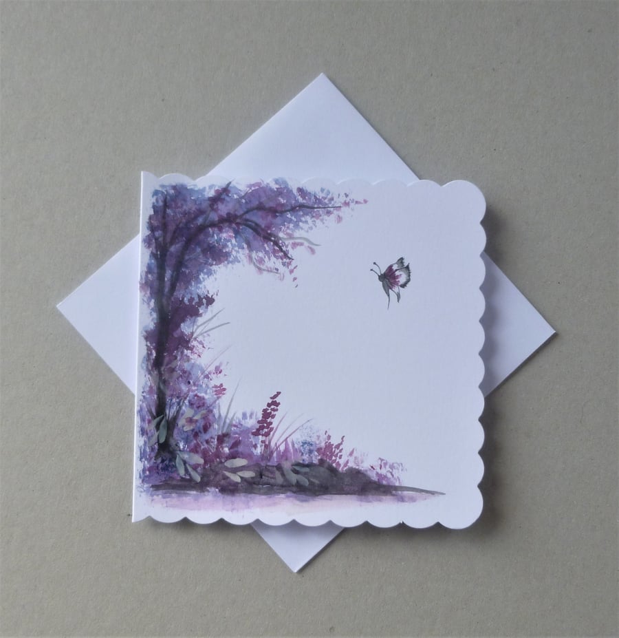 greetings card hand painted art ( ref F 461.C2 )