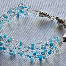 Shades of blue bracelet