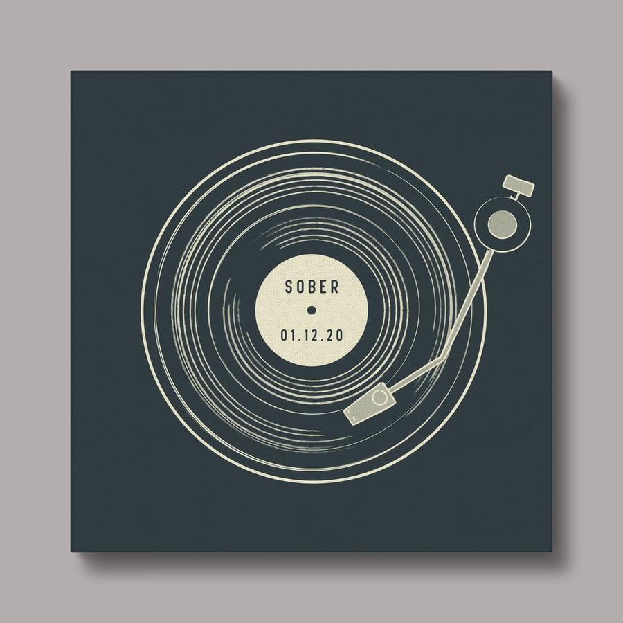 Custom sobriety gift, sober anniversary gift , Custom sober wall art, custom , v