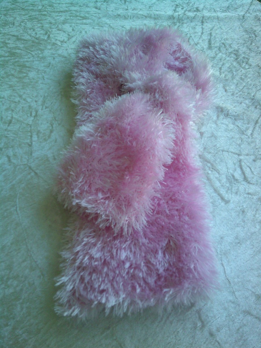 Hand Knitted Pink Necktie