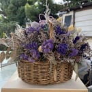 Dried Flower Basket - Purple