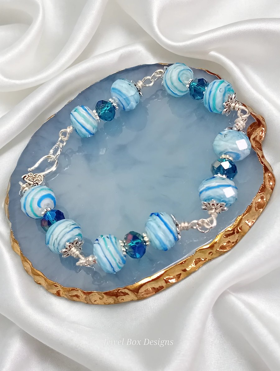 Picasso Glass Beaded Bracelet