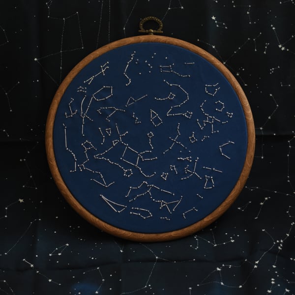 Constellations Embroidery Hoop