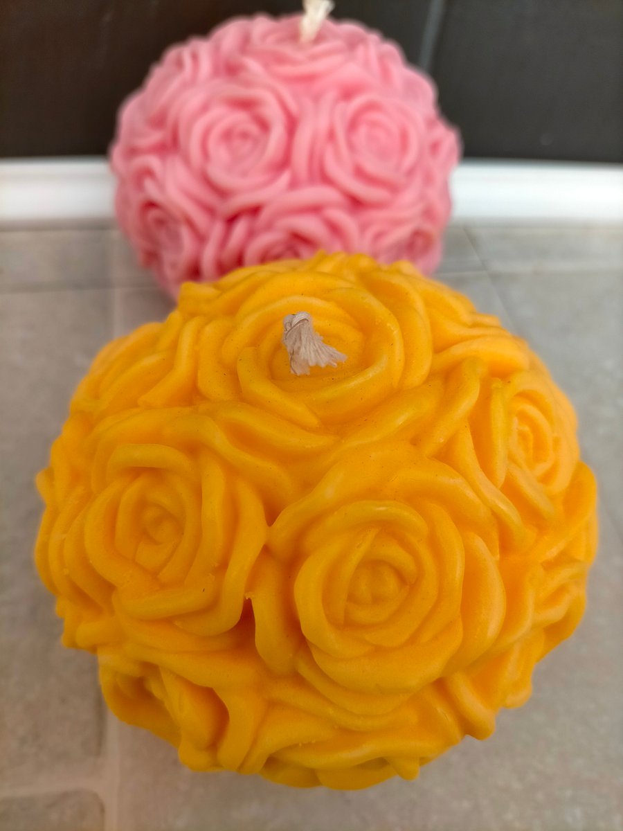 Rose Ball Flower candle