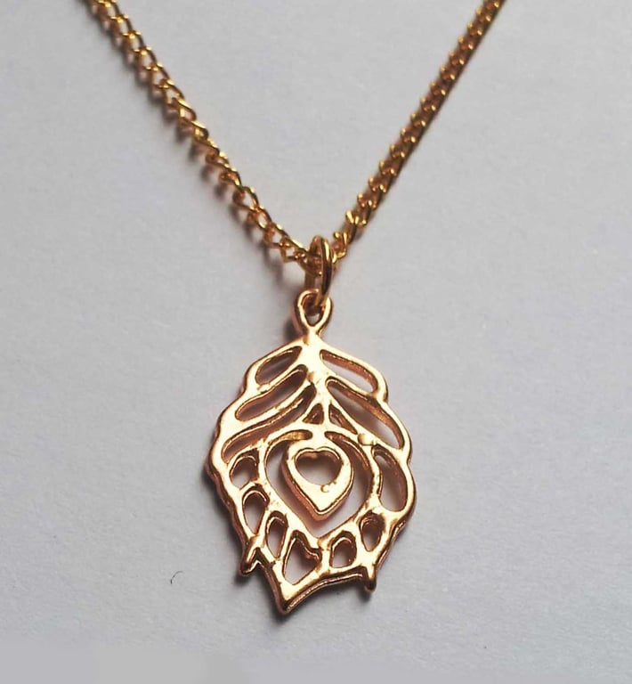 Feather Gold Plate Necklace