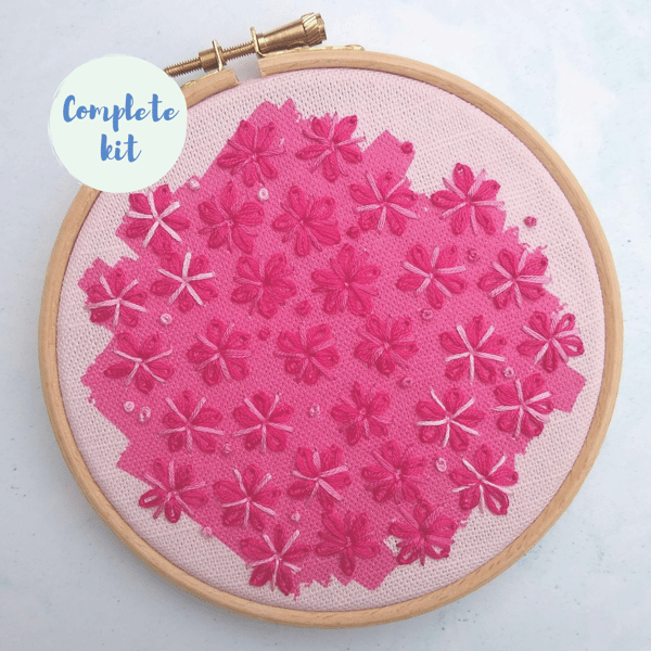 Cherry blossom embroidery kit