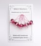 Lampwork Stitch Markers - Stained Glass Pinks - Image 2