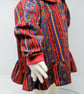 Babycord Red Patterned Jacket 6 - 12 Months - Image 4