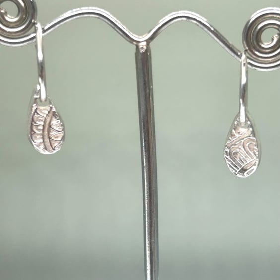 Drops of Sunshine - Sunflower Mandala dropper earrings - Sterling Silver 