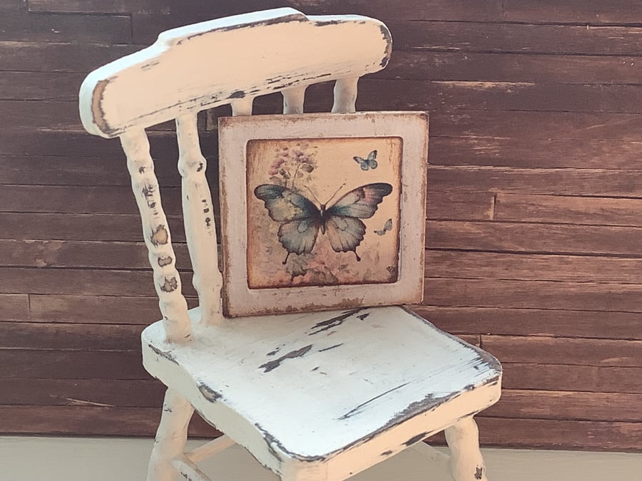 Doll house miniature butterfly picture 