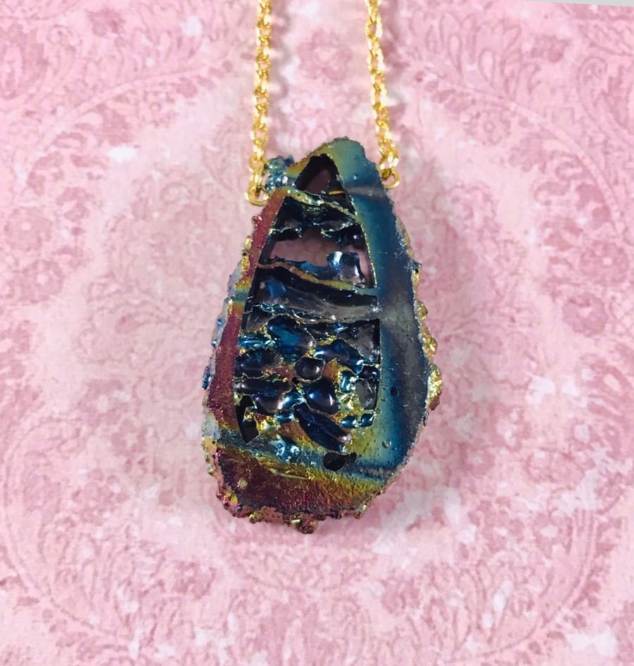 Titanium Crystal Pendant Necklace