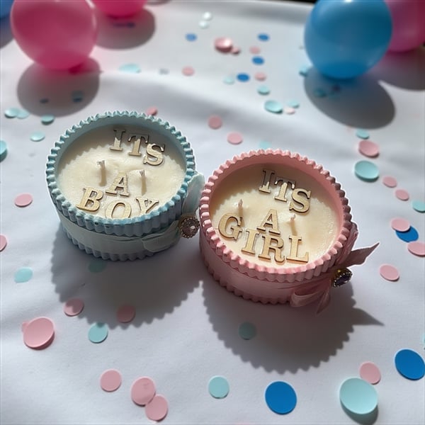 Gender Reveal Candle – Hidden Message 