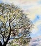 Original Watercolour Painting of Fen  Oak Tree - Image 2