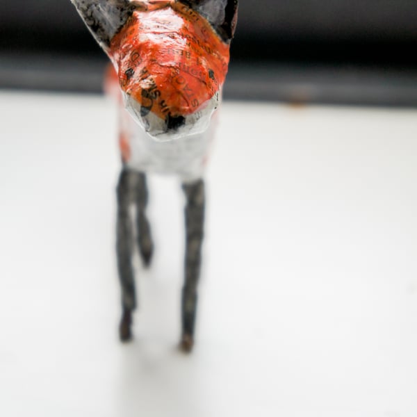 Fox Sculpture, Paper Mache Animal