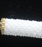 Triple bead necklace - white and gold - Image 5