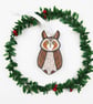 Long eared owl hanging Christmas tree ornament, Owl stocking filler. - Image 3
