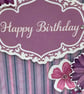 Pretty flowers and stripes Happy Birthday card - Image 4