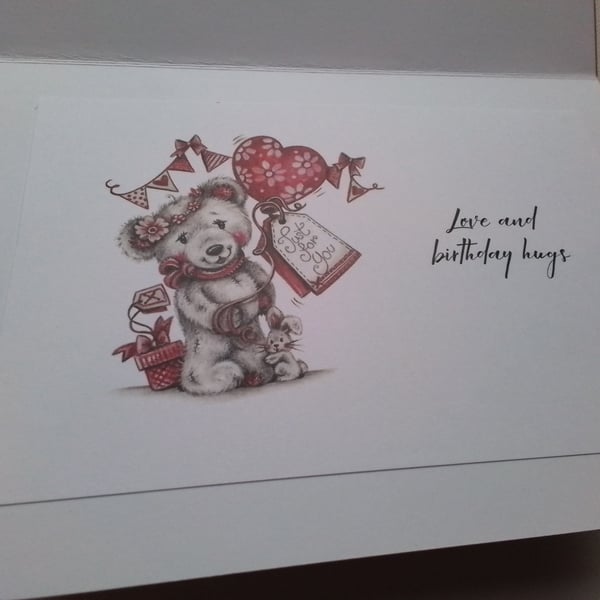 Birthday card and gift tag set. Ref 393