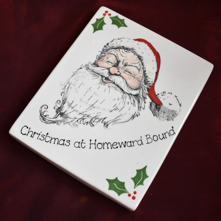 Personalised Vintage Santa Wall Canvas