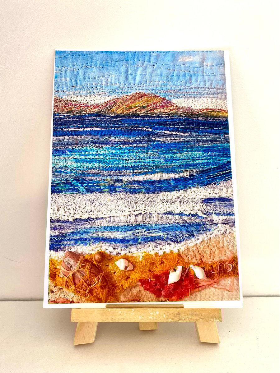 Across the sea, original seascape art print 