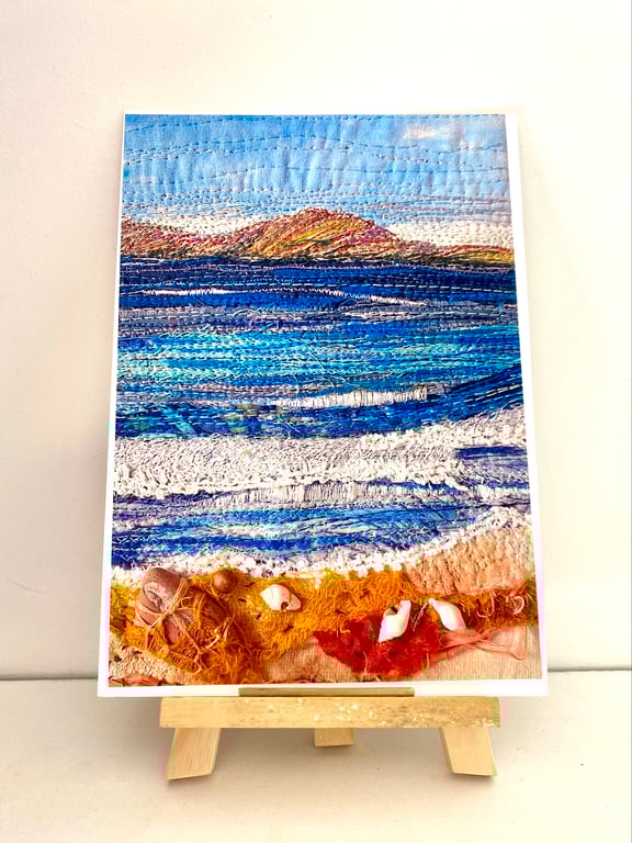 Across the sea, original seascape art print 