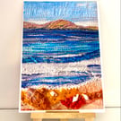 Across the sea, original seascape art print 