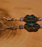 Hawaiian ocean blue flower earrings - Image 5