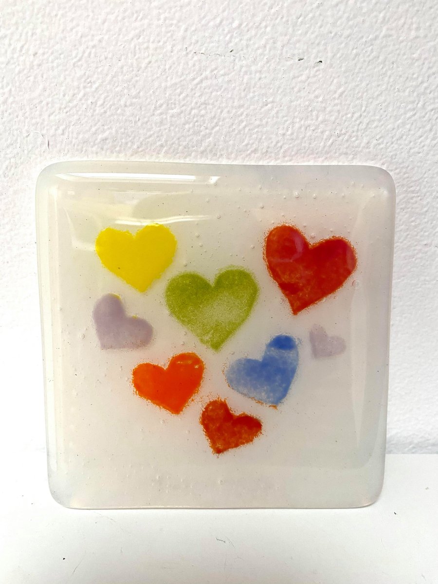 Rainbow Heart of Hearts Coaster - Valentines