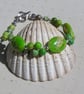 Green Sea Sediment Jasper Gemstone Beaded Chakra Bracelet "Gala" - Image 2