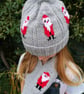 Knitting Pattern - Santa Hat and Scarf.  Digital Knitting Pattern - Image 1