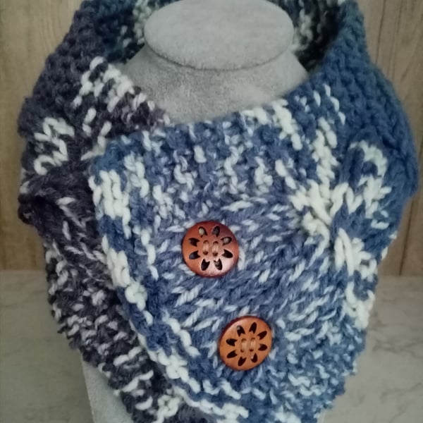 Merino Fair Isle style neck warmer